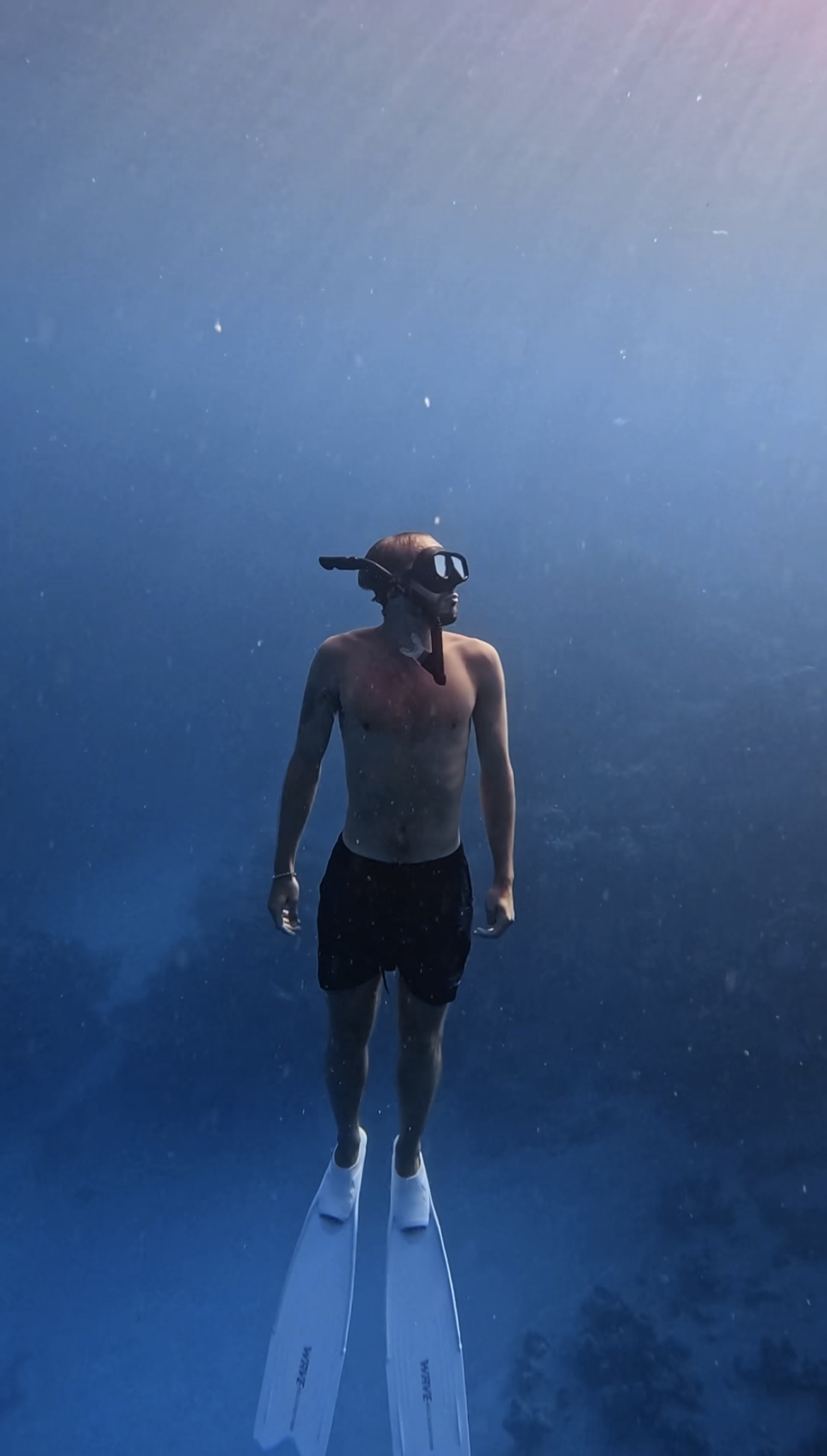 Freediving breathwork underwater